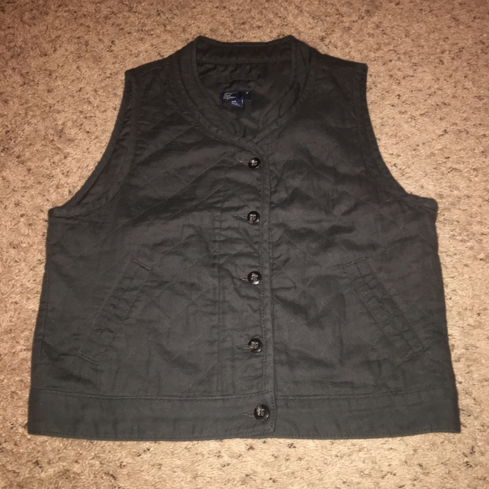 Gray Quilted Vest